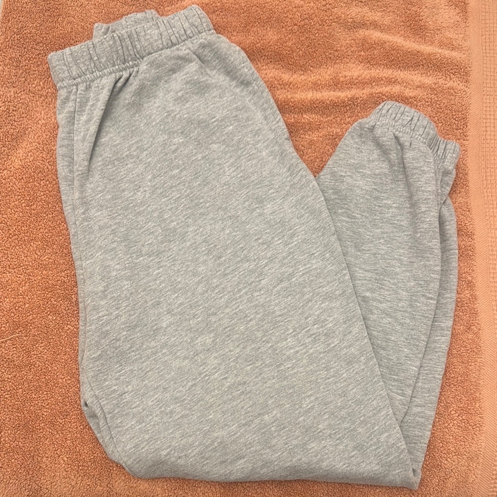 Garage Gray Track Pants with Elastic Waistband and Tapered Legs